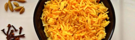 Indian Cooking 301 -- Recipe #1: Basmati rice with saffron and whole spices