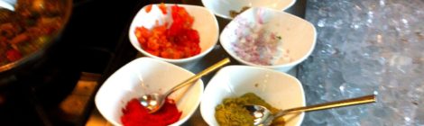In the chef's kitchen at the Taj Vivanta Hotel in Bangalore -- Broccoli Jalfrezi