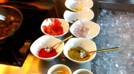 In the chef's kitchen at the Taj Vivanta Hotel in Bangalore -- Broccoli Jalfrezi
