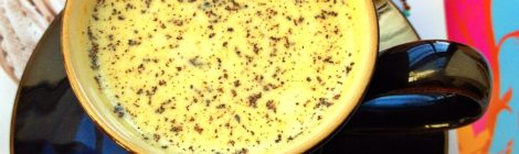 Fighting a cough or cold? Make yourself a homemade remedy: hot milk with turmeric & black pepper