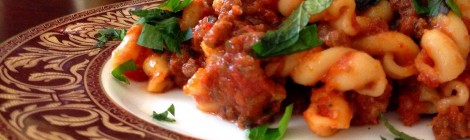 My Quest for an Excellent Slow Cooker Recipe: Nigella's Indian-inspired slow-cooked Lamb Ragu with pasta