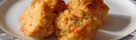 Turmeric-spiced vegetable & chicken meatballs for babies