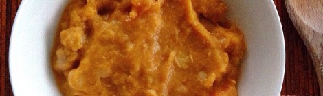 Spicy Sweet Potato Soups with Chickpeas