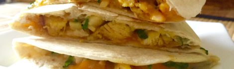 Leftover Rotisserie Chicken? Make A Curried Chicken, Apple, Walnut & Cheddar Quesadilla
