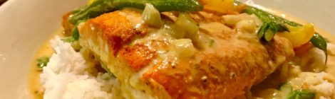Simple Coconut-Curry Salmon