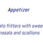 My first kosher Indian dinner menu