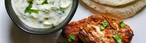 Super Spicy Cod with Zucchini Mint Raita